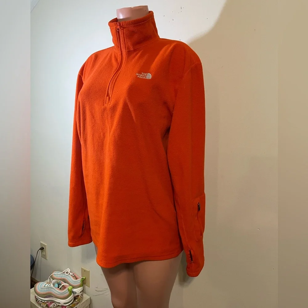 The North Face Orange Quarter-Zip Fleece Pullover